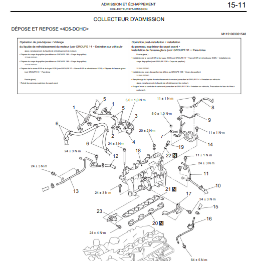 Manuel d'atelier Mitsubishi L 200 2007 2009 français { {{ Docautomoto }}