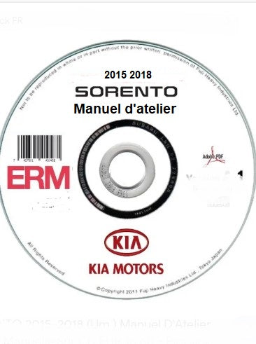 Manuel d'atelier Kia Sorento 2015 2018 français { {{ Docautomoto }}