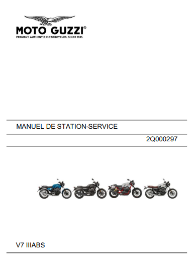 Manuel d'atelier Moto Guzzi V7 2007 2020 { {{ Docautomoto }}