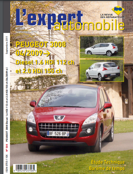 Manuel de réparation Peugeot 3008 2009 { {{ Docautomoto }}