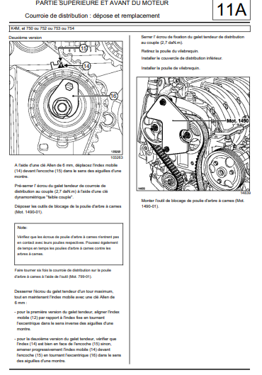 Manuel d'atelier Renault Kangoo ph 2 2004 Docautomoto