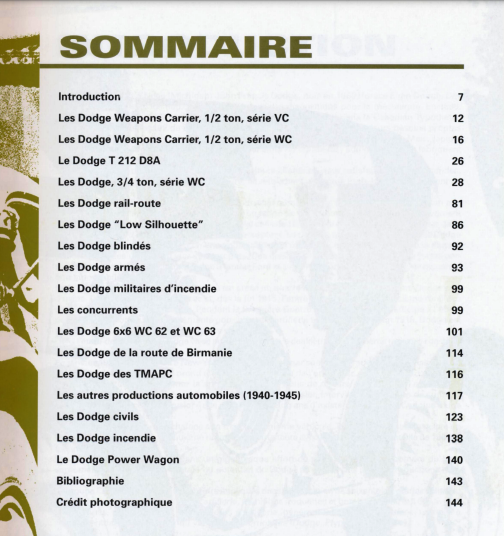 Guide et histoire du Dodge WC { {{ Docautomoto }}