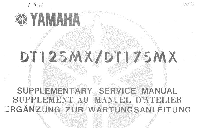 Manuels d'atelier Yamaha 125 DTMX { {{ Docautomoto }}