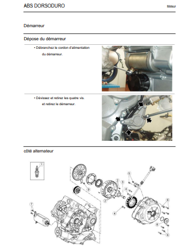 Manuel d'atelier Aprilia 750 Dorsoduro ABS 2014 français { {{ Docautomoto }}