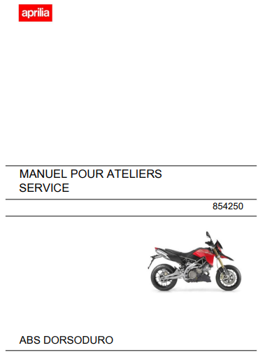 Manuel d'atelier Aprilia 750 Dorsoduro ABS 2014 français { {{ Docautomoto }}