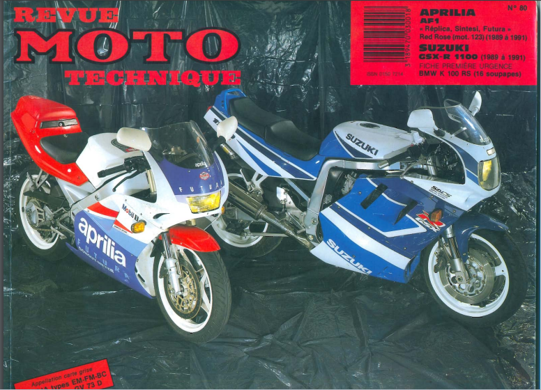 manuel de réparation Aprilia AF1 1989 1991 { {{ Docautomoto }}