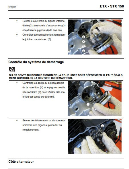 Manuel d'atelier Aprilia ETX STX 150 2014 français Docautomoto
