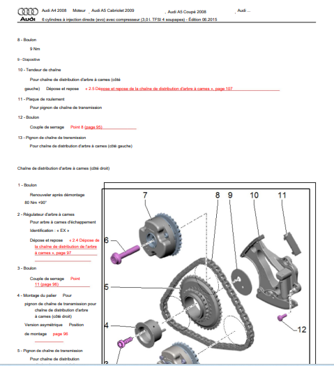 manuel d'atelier Audi A5 2007 2016 français { {{ Docautomoto }}
