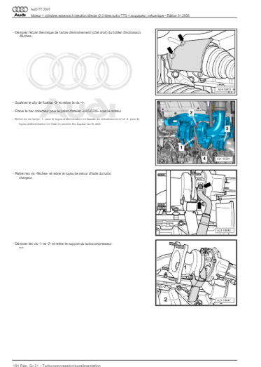 Manuel d'atelier Audi TT 2007 2014 français Docautomoto