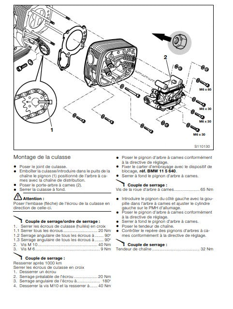 Manuel d'atelier BMW R1100S 2001 français Docautomoto