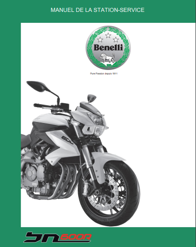 Manuel d'atelier Benelli BN 600 2014 en français { {{ Docautomoto }}