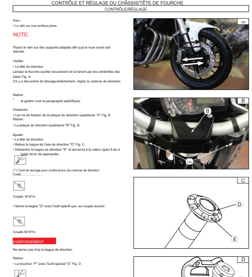 Manuel d'atelier Benelli BN 600 2014 en français { {{ Docautomoto }}