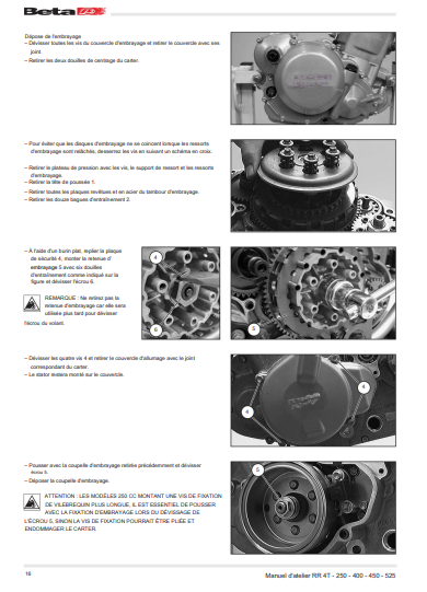Manuel d'atelier BETA RR 250 400 450 528 français { {{ Docautomoto }}