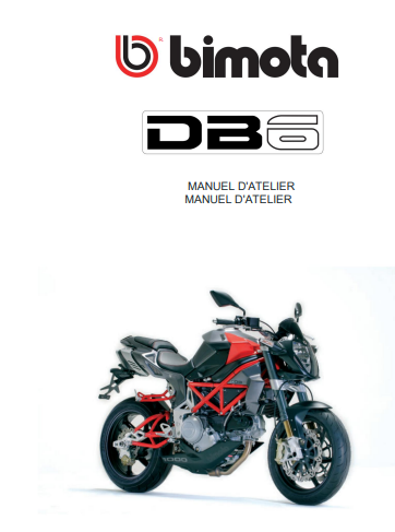 Manuel d'atelier Bimota 1000 DB6 français { {{ Docautomoto }}