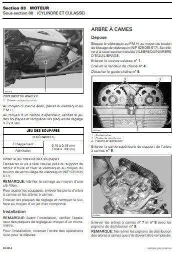 Manuel d'atelier Bombardier DS 650 Baja 2002 { {{ Docautomoto }}