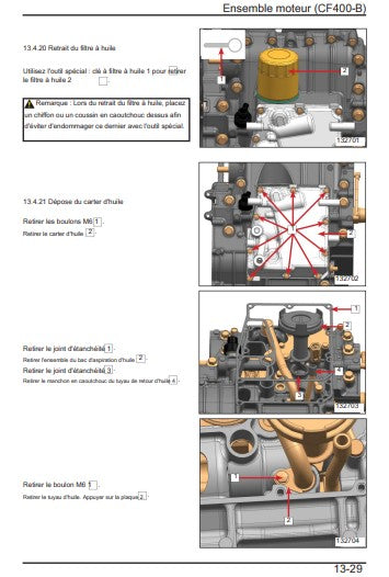 Manuel d'atelier CFMoto 400 650 2023 français Docautomoto