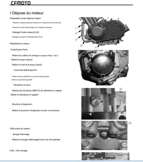 Manuel d'atelier CFMoto 500 2009 français { {{ Docautomoto }}