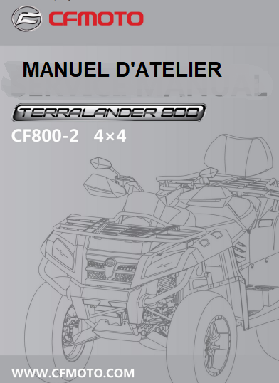 Manuel d'atelier CFMoto 800 en français { {{ Docautomoto }}