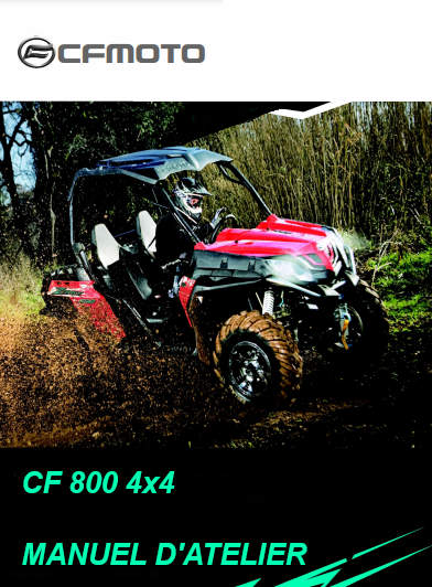 Manuel d'atelier CFMoto CF 800 4x4 2018 français { {{ Docautomoto }}