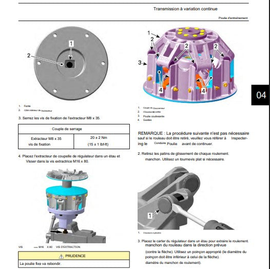 manuel d'atelier CanAm Defender HD9 2025 français Docautomoto