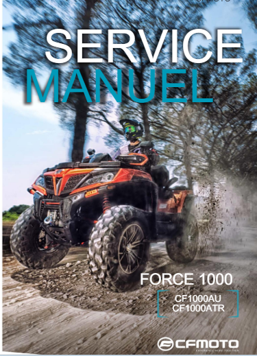 manuel d'atelier CFmoto Cforce 1000 2018 pdf français { {{ Docautomoto }}