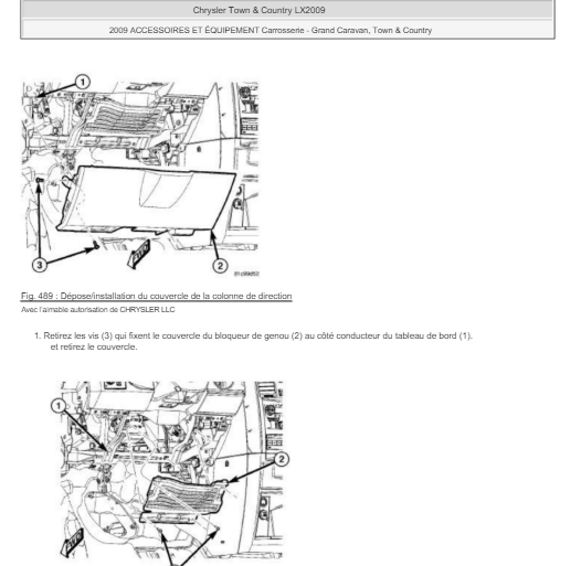Manuel d'atelier Chrysler Voyager 2008 2010 français { {{ Docautomoto }}