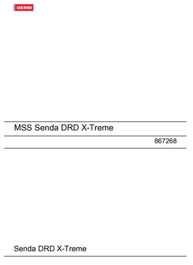 Manuel d'atelier Derbi Senda DRD X trem 2010 français { {{ Docautomoto }}
