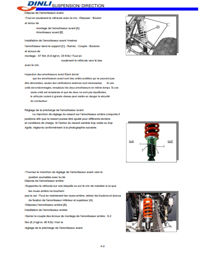 manuel d'atelier Dinli DL 801 français Docautomoto