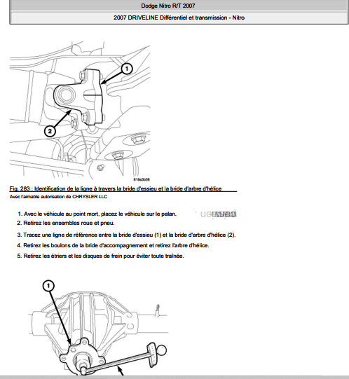 Manuel d'atelier Dodge Nitro 2007 français { {{ Docautomoto }}