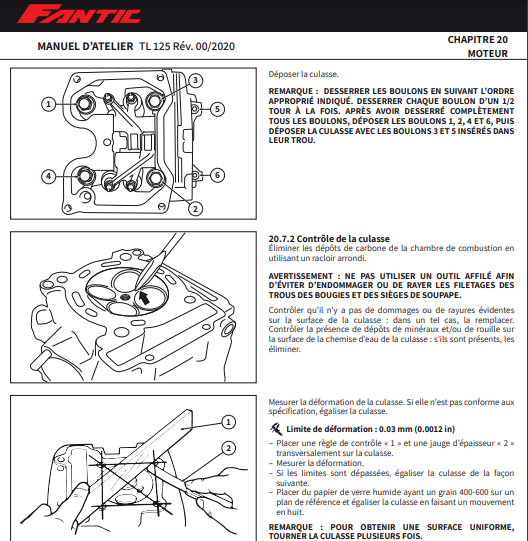 manuel d'atelier Fantic 125 TL 2020 pdf français { {{ Docautomoto }}