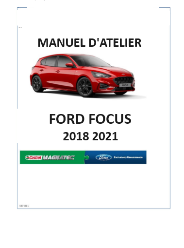 Manuel d'atelier Ford Focus 2018 2021 français { {{ Docautomoto }}