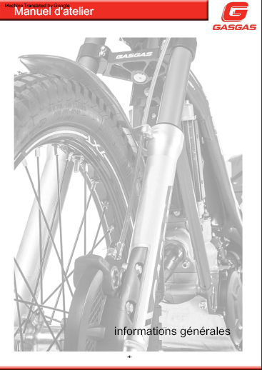 manuel d'atelier Gasgas TXT pro 2018 français { {{ Docautomoto }}