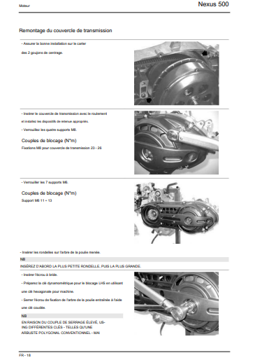 Manuel d'atelier Gilera nexus 500 2005 français { {{ Docautomoto }}