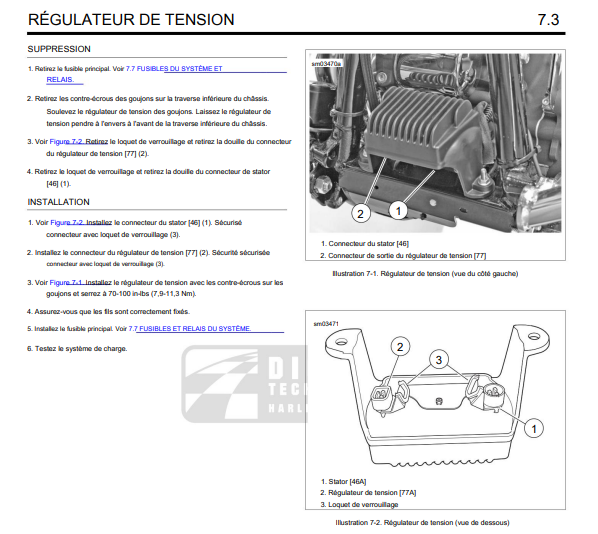 Manuel d'atelier Harley Davidson Touring 2011 en français { {{ Docautomoto }}