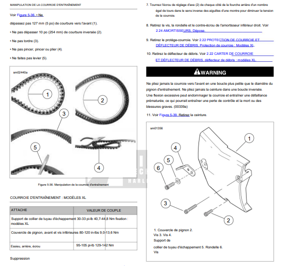 Manuel d'atelier Harley Davidson Sportster 2013 en français { {{ Docautomoto }}