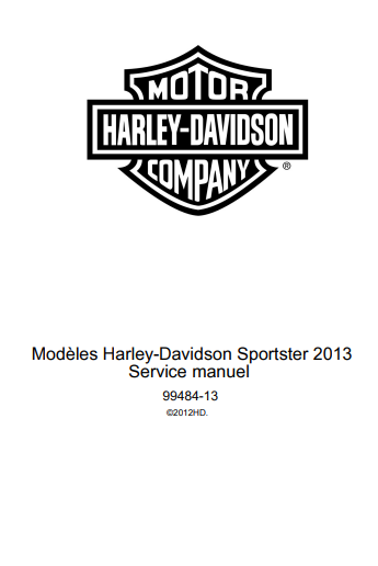 Manuel d'atelier Harley Davidson Sportster 2013 en français { {{ Docautomoto }}