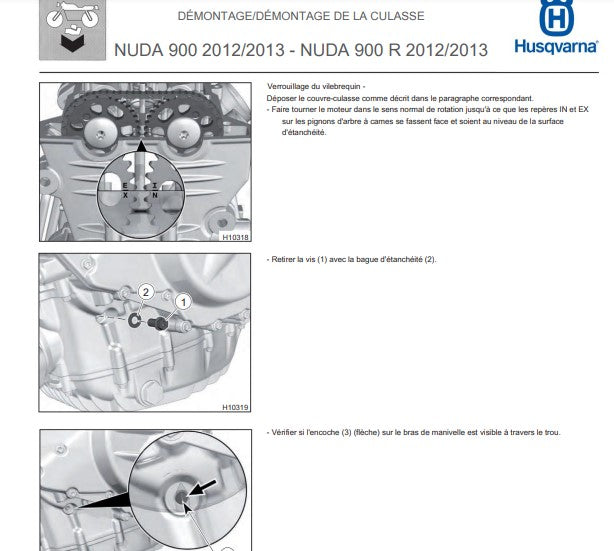 Manuel d'atelier Husqvarna Nuda 900 2012 français { {{ Docautomoto }}
