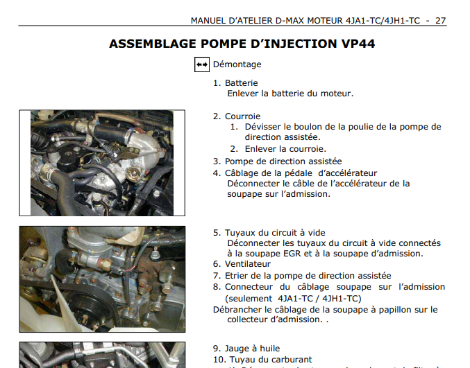 Manuel d'atelier Isuzu D-max 2007 français { {{ Docautomoto }}