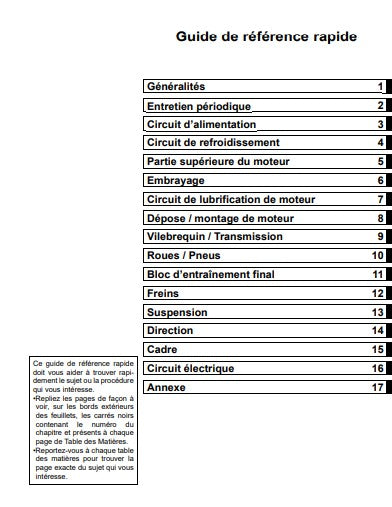Manuel d'atelier Kawasaki 500 KLE 2006 en français Docautomoto