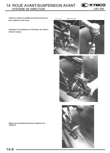 Manuel d'atelier Kymco UXV 500i français { {{ Docautomoto }}