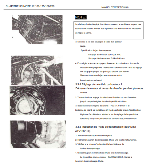 manuel d'atelier Linhai tous modèles 2009 français { {{ Docautomoto }}