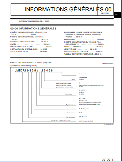 Manuel d'atelier Mazda 5 2006 { {{ Docautomoto }}