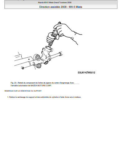 manuels d'atelier réparation Mazda MX5 Miata 2006 2009 en français { {{ Docautomoto }}