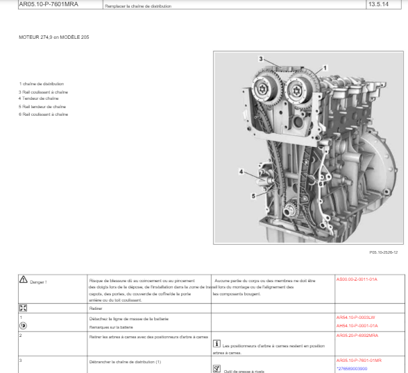 Manuel d'atelier Mercedes classe C W205 2014 français { {{ Docautomoto }}