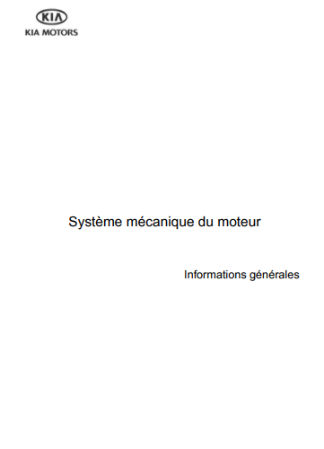 Manuel d'atelier Hyundai Kia moteur 2L9 Diesel { {{ Docautomoto }}