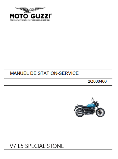 Manuel d'atelier Moto Guzzi V7 E5 2021 { {{ Docautomoto }}