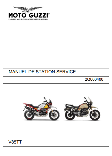 manuel d'atelier Moto Guzzi V85 TT 2021 français { {{ Docautomoto }}