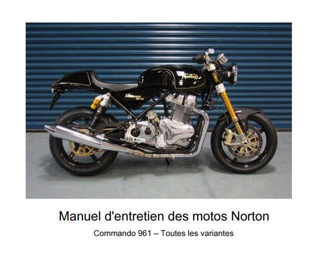 manuel d'atelier Norton Commando 961 2012 en français { {{ Docautomoto }}
