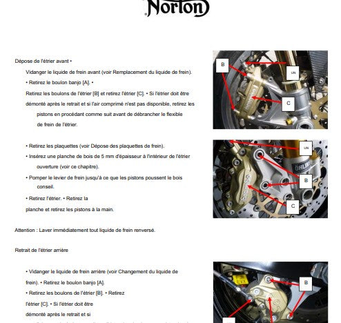 manuel d'atelier Norton Commando 961 2012 en français { {{ Docautomoto }}