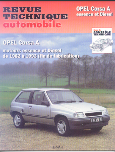 Manuel d'atelier Opel Corsa A 1982 1993 { {{ Docautomoto }}